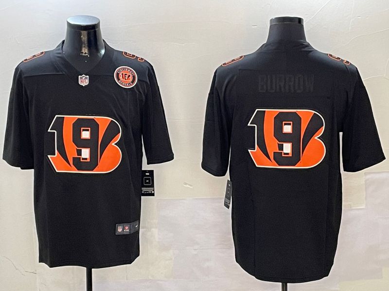 Men Cincinnati Bengals #9 Burrow Black 2024 Nike Limited NFL Jersey style 0104->cincinnati bengals->NFL Jersey